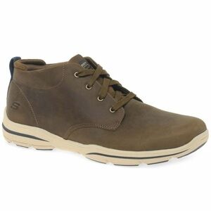 Skechers Harper Melden Mens Casual Lightweight leather shoe office lace up 10.5